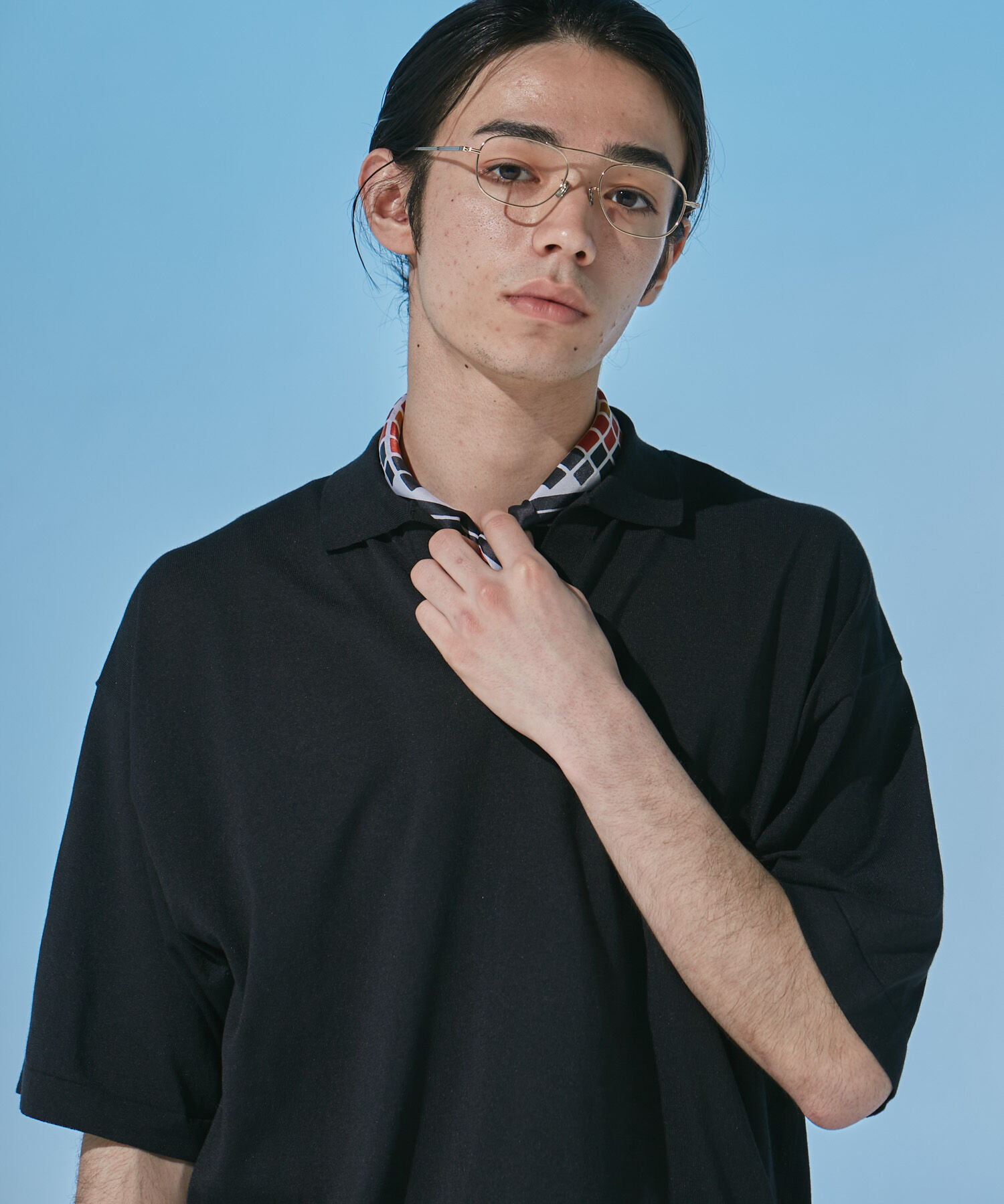 URBAN RESEARCH DOORS「『UR TECH』サマシェア スキッパーニット」|ニット・セーター|