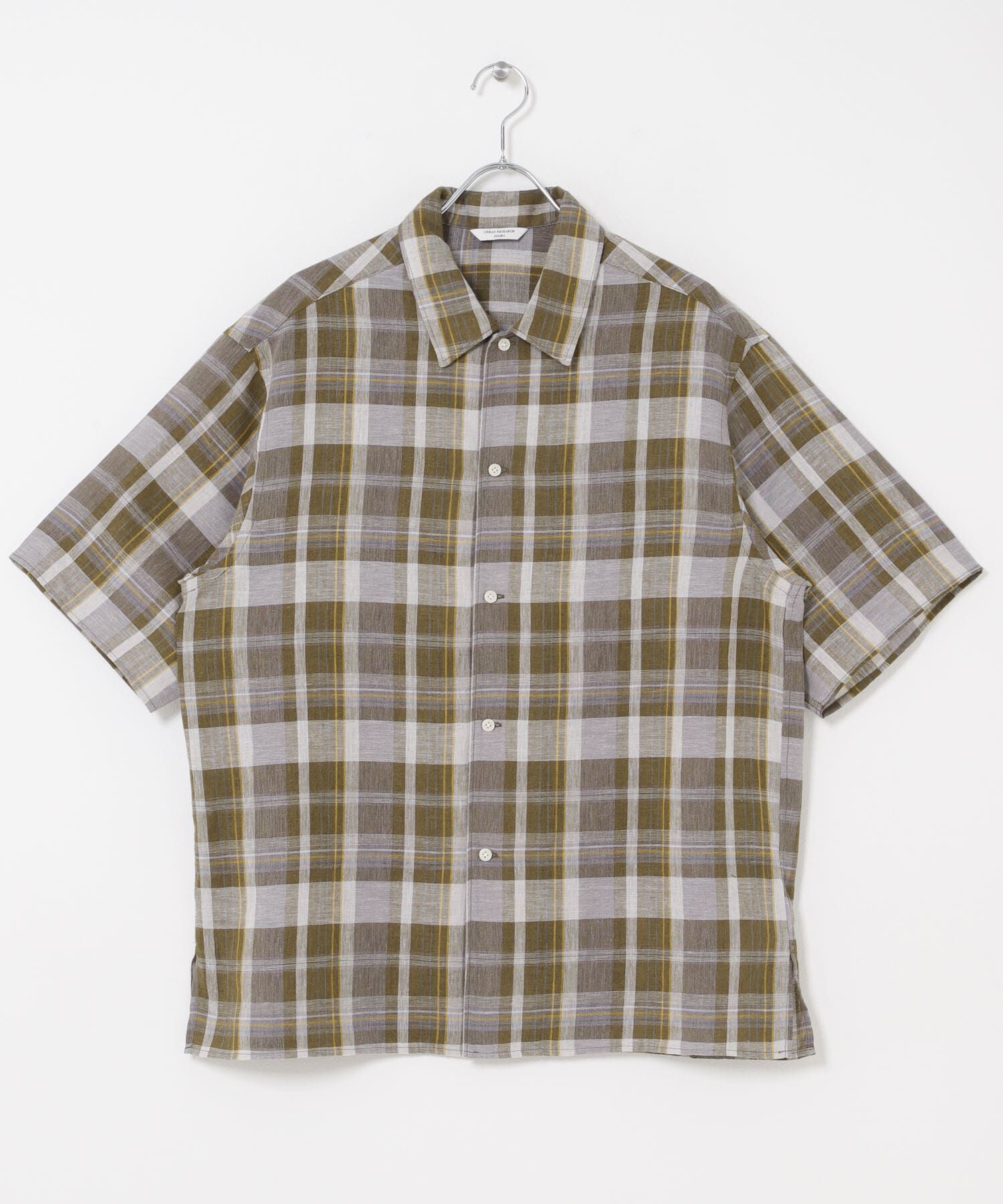 URBAN RESEARCH DOORS「カバーリングリネン キャンプカラーシャツ」|シャツ・ブラウス|