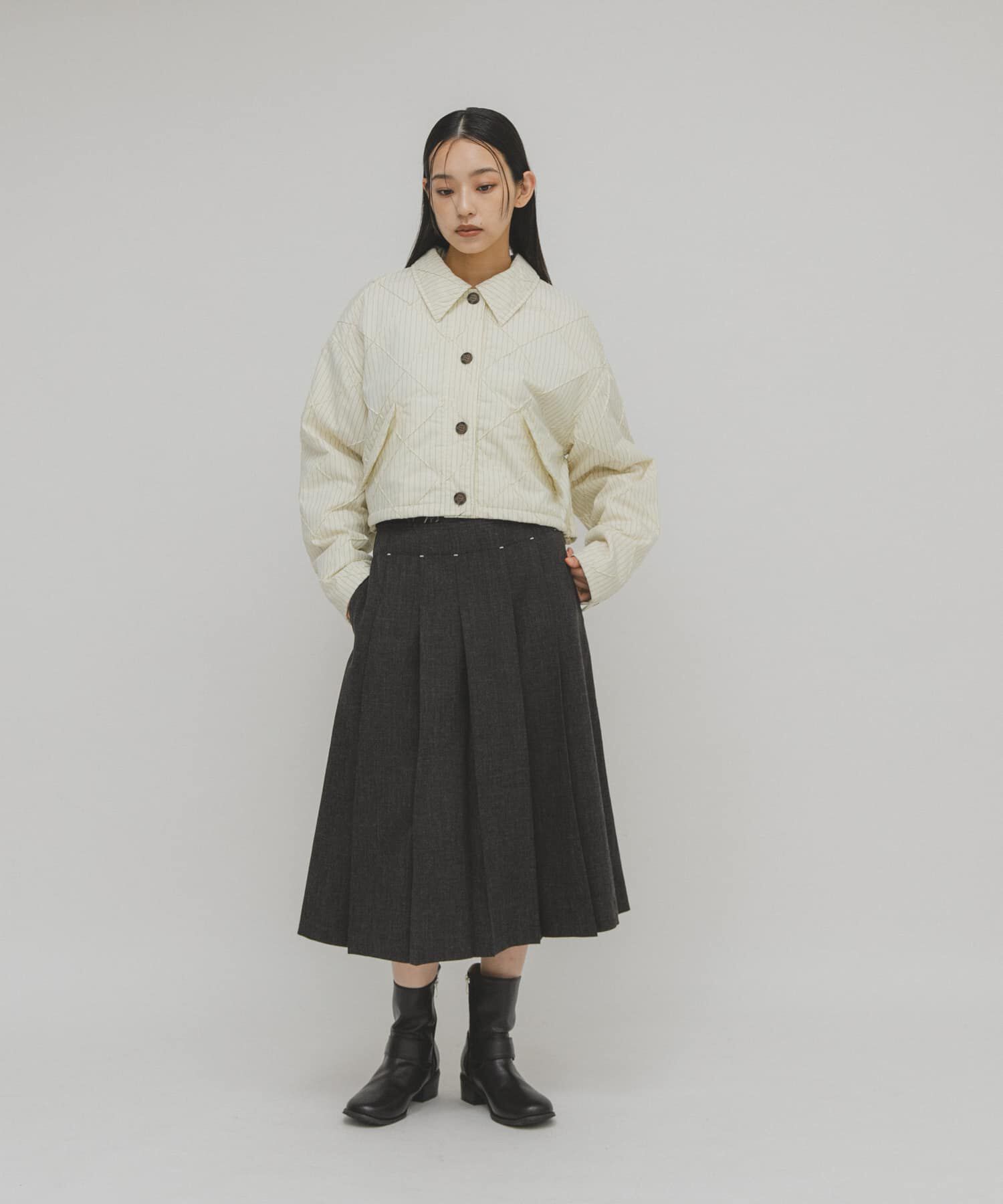  「プリーツミディスカート」|スカート|