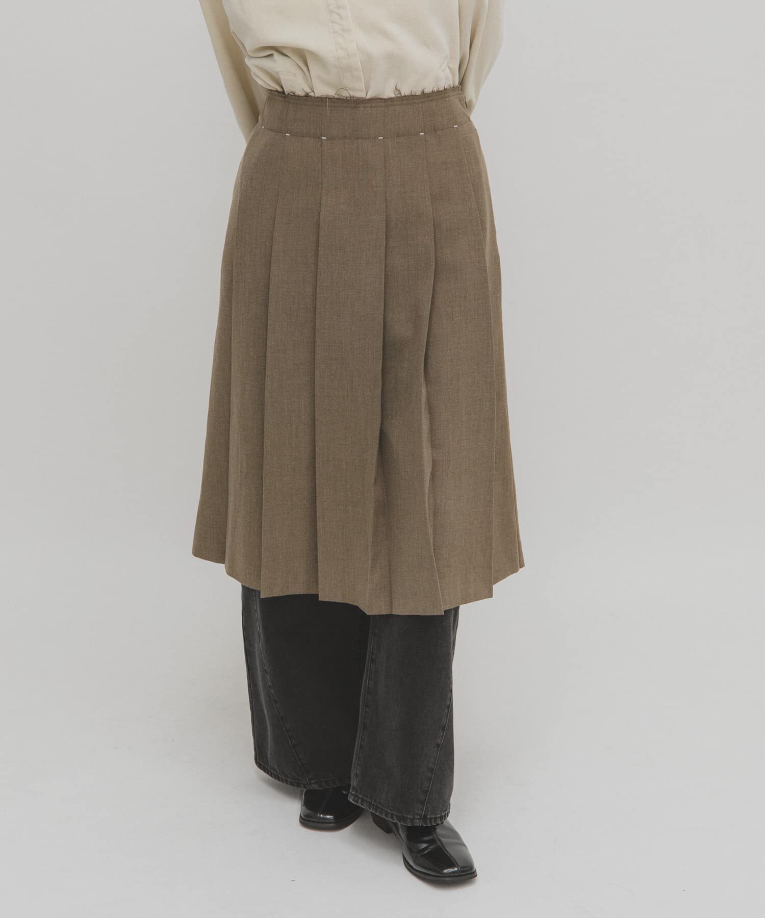  「プリーツミディスカート」|スカート|