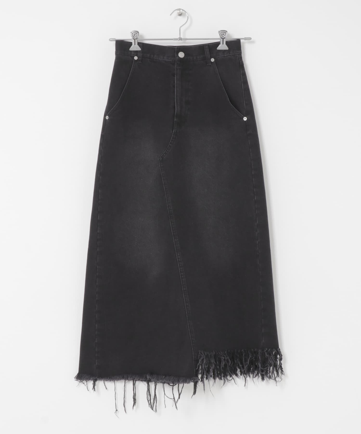  「アシメフリンジデニムスカート」|スカート|
