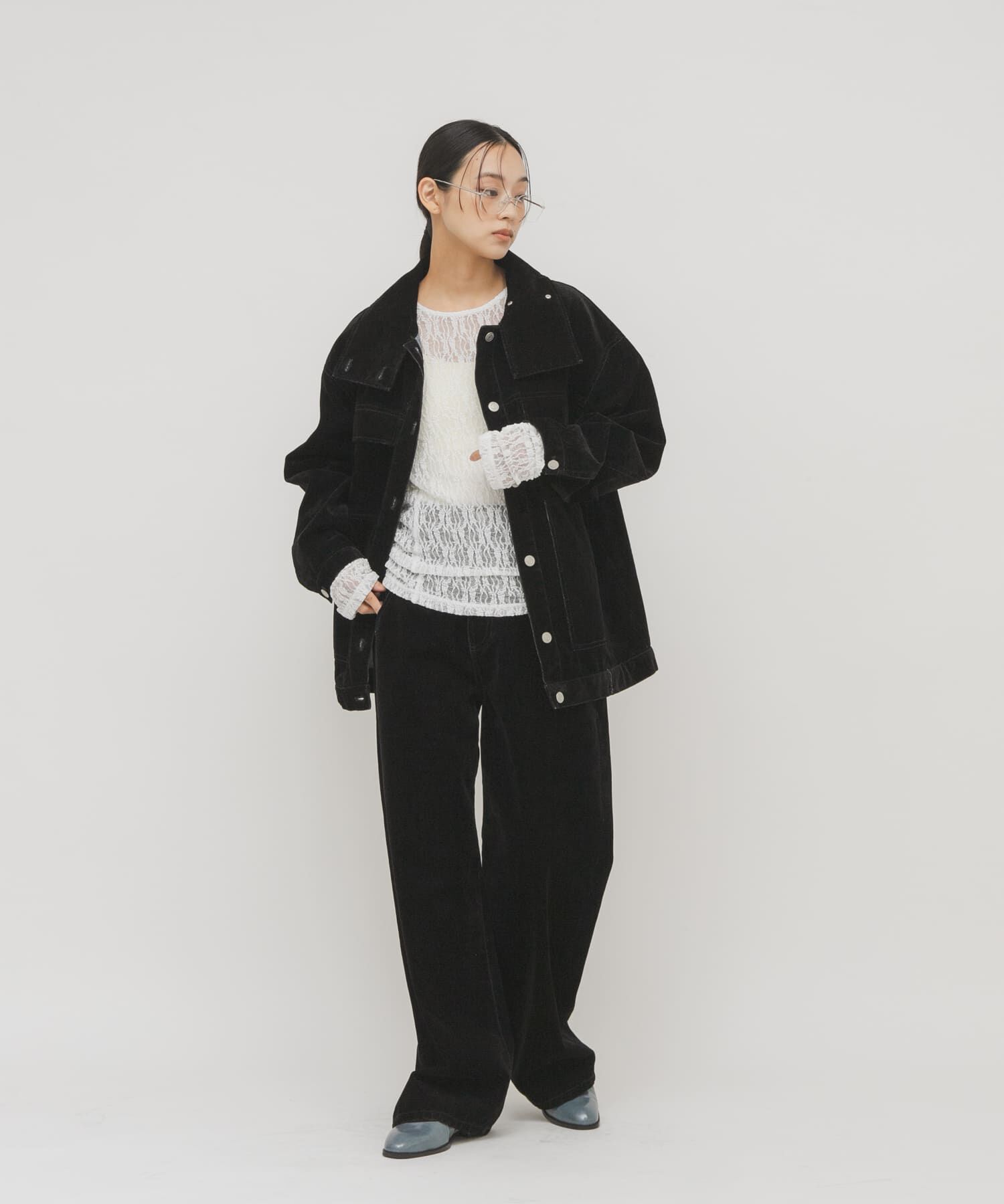  「ハイネックデニムブルゾン」|ブルゾン・スタジャン|