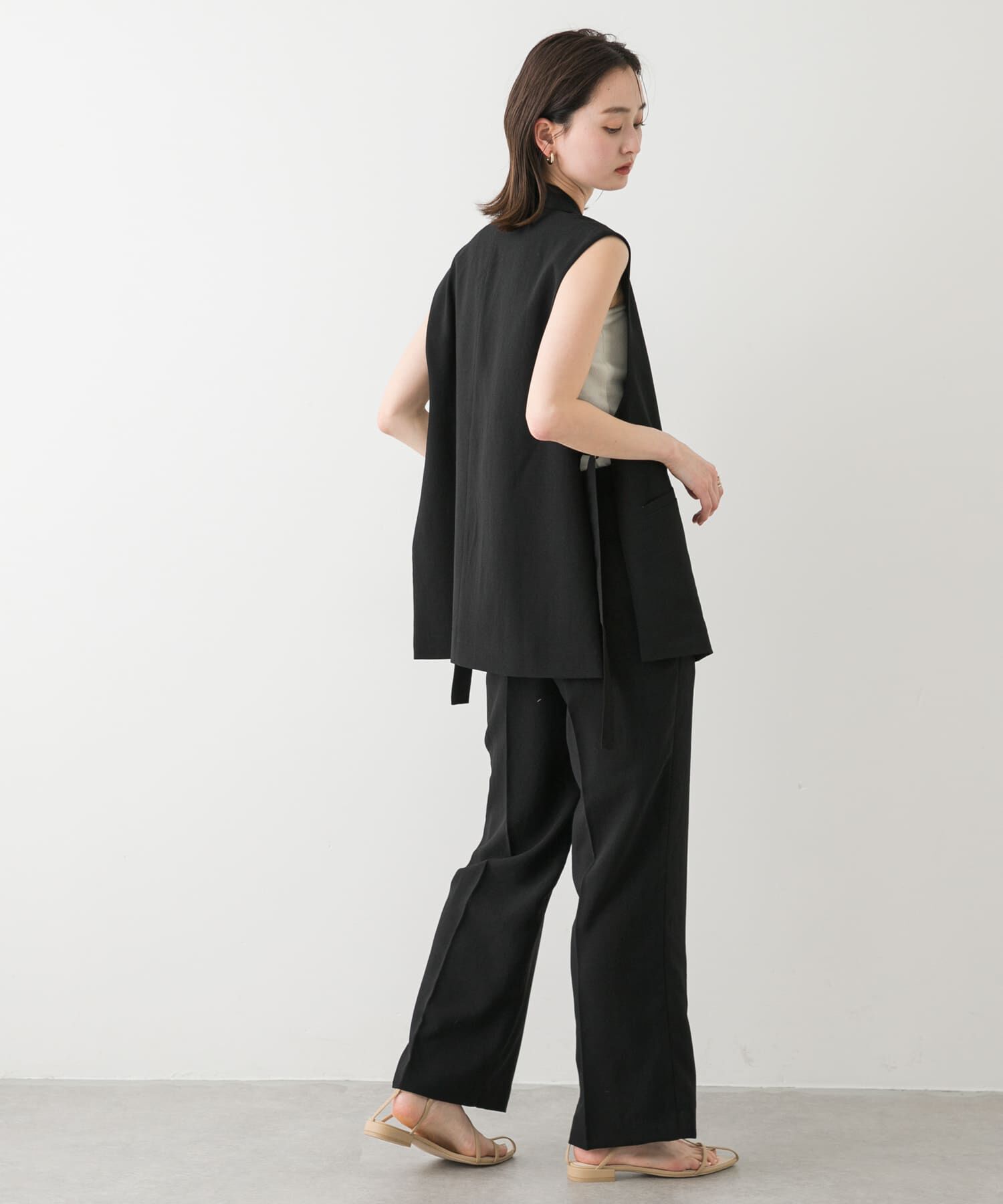 SENSE OF PLACE by URBAN RESEARCH「『UR TECH DRYLUXE』リネンライクサイドベルトジレ」|ベスト・ジレ|