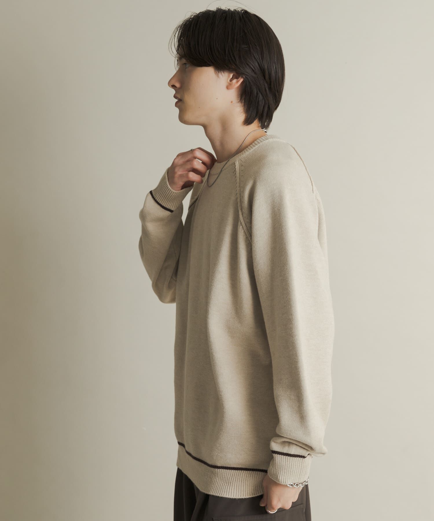 SENSE OF PLACE by URBAN RESEARCH「『一部WEB限定ｶﾗｰ』『洗濯可/毛玉防止』ｽﾄﾚｯﾁﾊｲｼｮｸﾗｲﾝﾆ」|ニット・セーター|