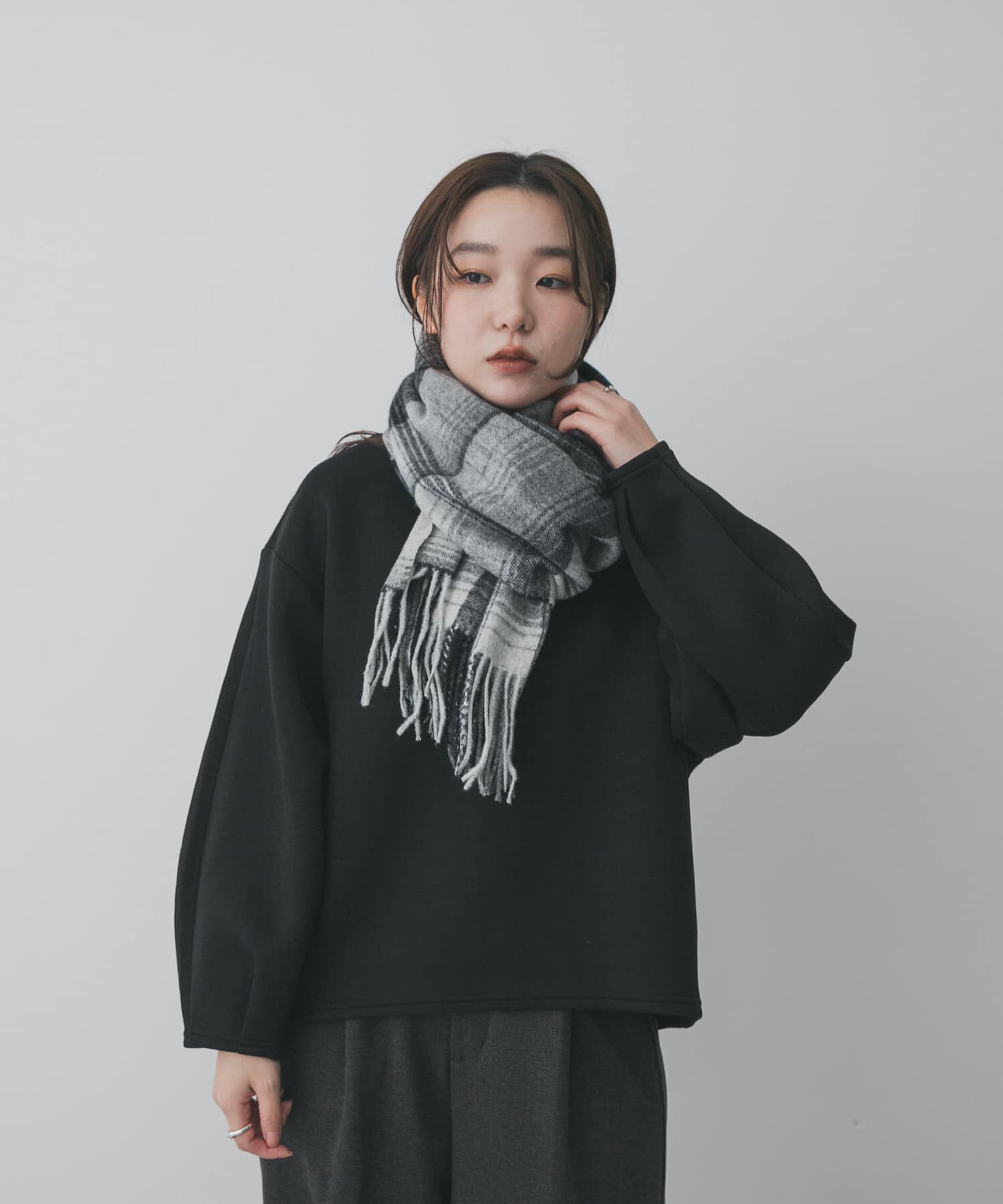 SENSE OF PLACE by URBAN RESEARCH「チェックフリンジストール」|マフラー|