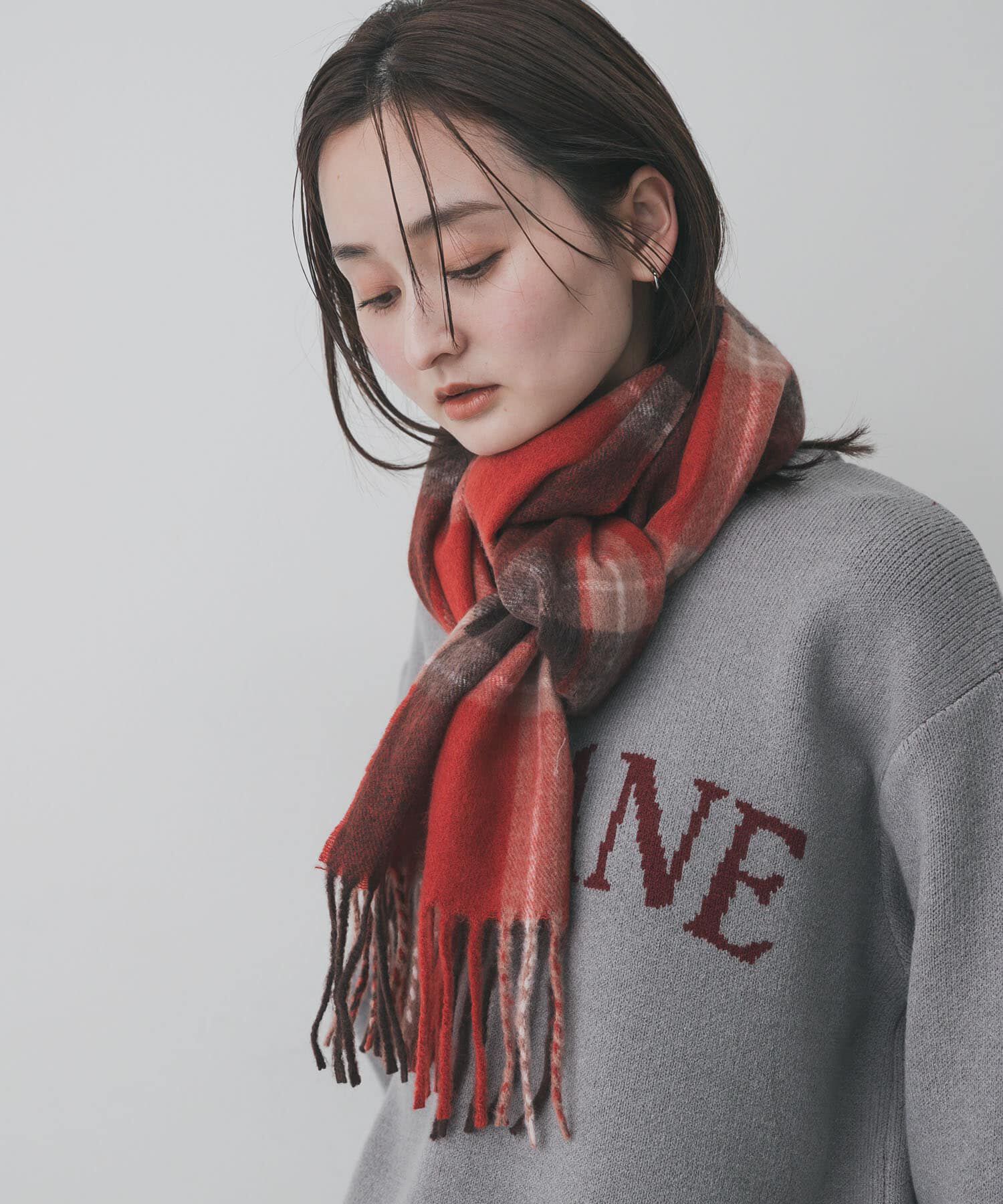 SENSE OF PLACE by URBAN RESEARCH「チェックフリンジストール」|マフラー|