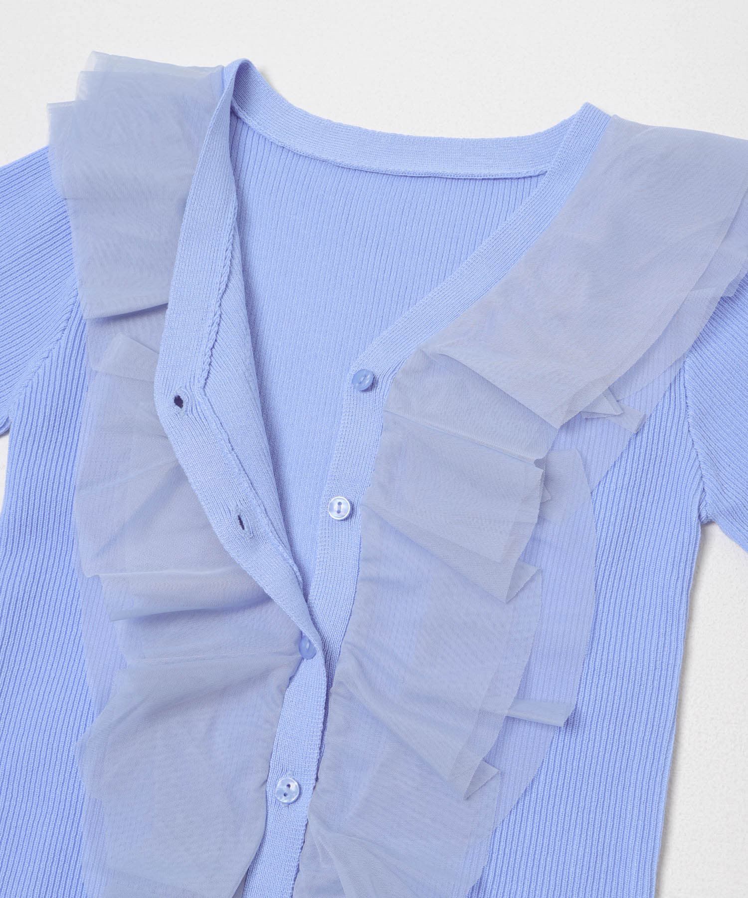 SENSE OF PLACE by URBAN RESEARCH「『洗濯可』チュールフリルニットカーディガン」|カーディガン|