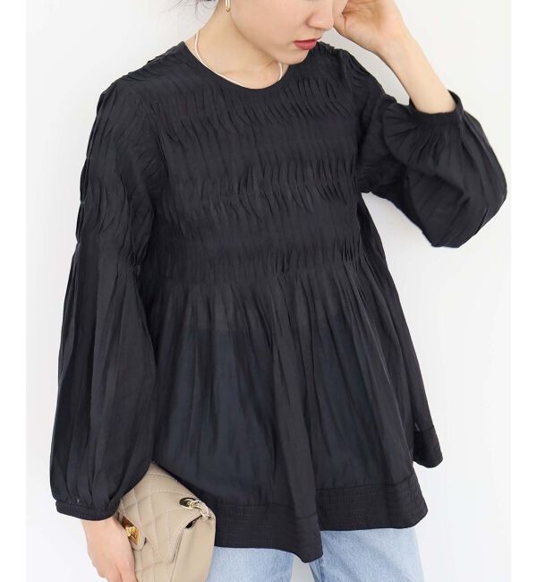 le.coeur blanc「《手洗い可能》TORRAZZO DONNAタックギャザーブラウス」|シャツ・ブラウス|