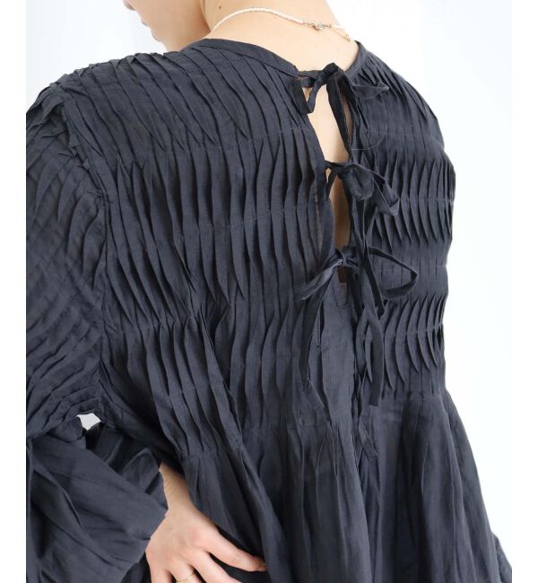 le.coeur blanc「《手洗い可能》TORRAZZO DONNAタックギャザーブラウス」|シャツ・ブラウス|