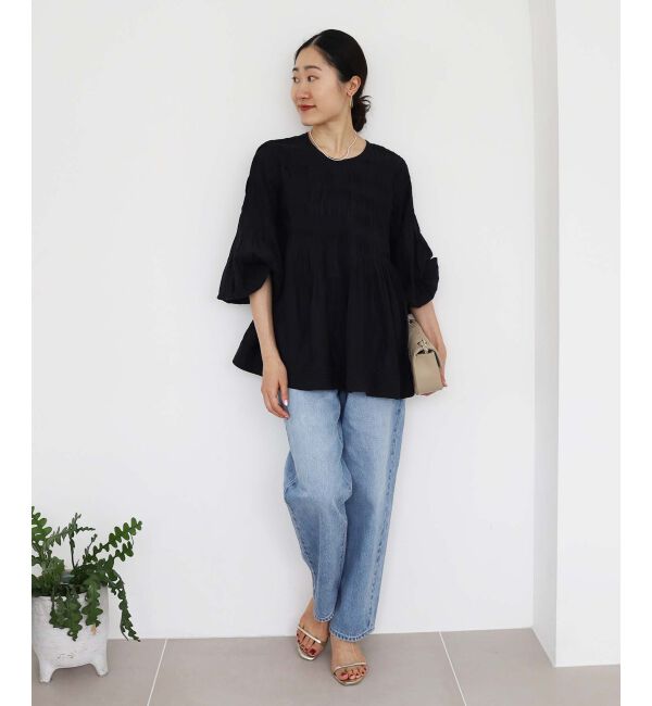 le.coeur blanc「《手洗い可能》TORRAZZO DONNAタックギャザーブラウス」|シャツ・ブラウス|