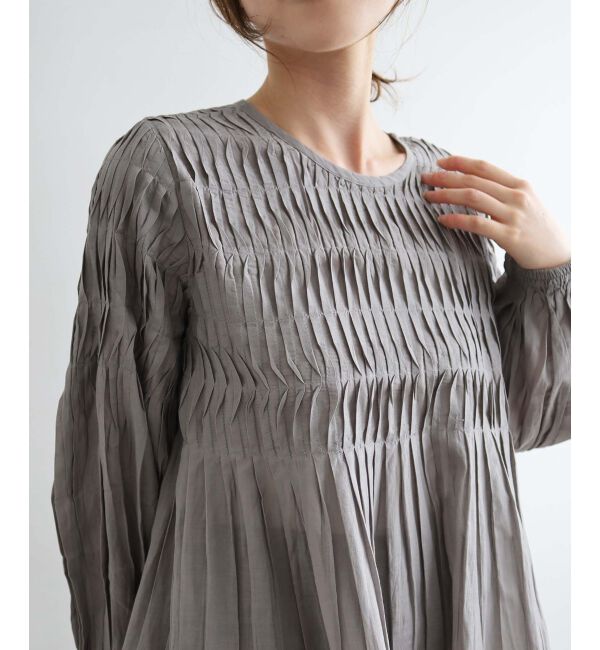 le.coeur blanc「《手洗い可能》TORRAZZO DONNAタックギャザーブラウス」|シャツ・ブラウス|