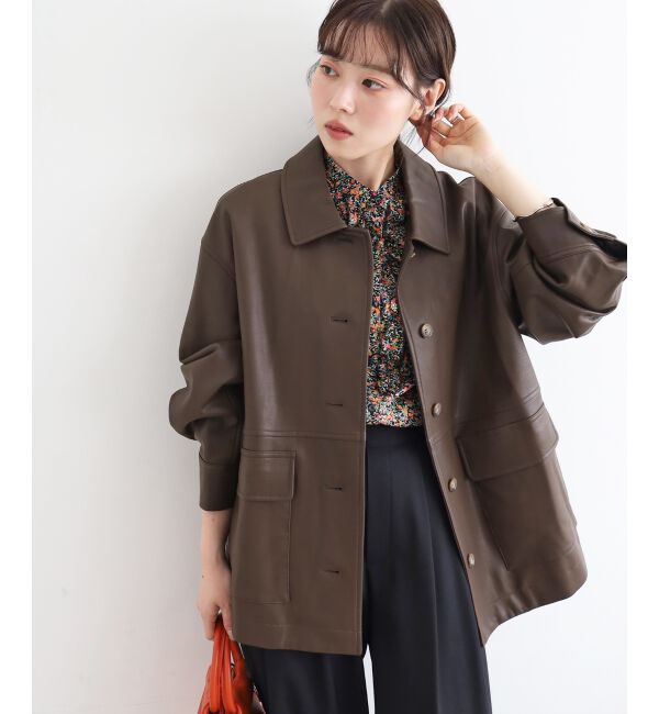  「ステンカラー合皮ジャケット」|その他|