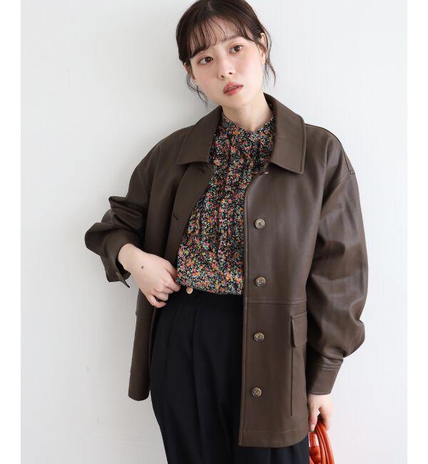  「ステンカラー合皮ジャケット」|その他|