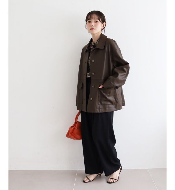  「ステンカラー合皮ジャケット」|その他|