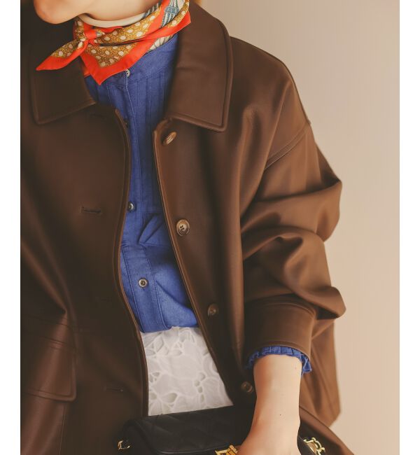  「ステンカラー合皮ジャケット」|その他|