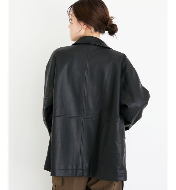  「ステンカラー合皮ジャケット」|その他|