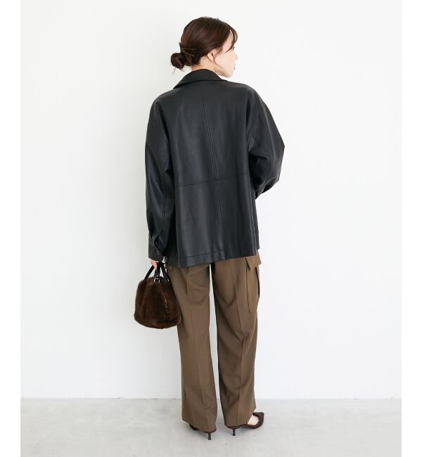  「ステンカラー合皮ジャケット」|その他|