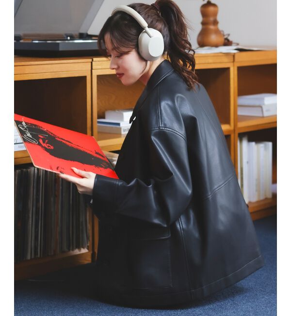  「ステンカラー合皮ジャケット」|その他|