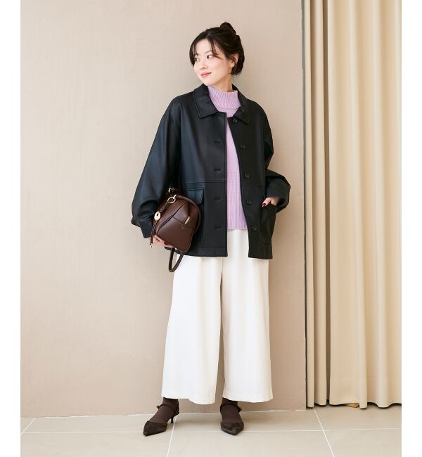  「ステンカラー合皮ジャケット」|その他|