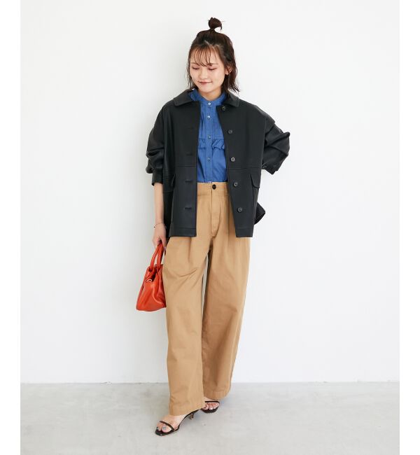  「ステンカラー合皮ジャケット」|その他|