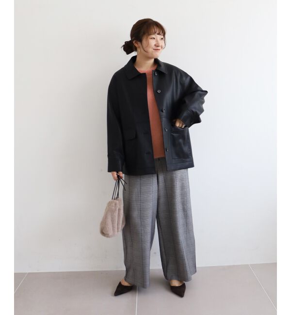  「ステンカラー合皮ジャケット」|その他|