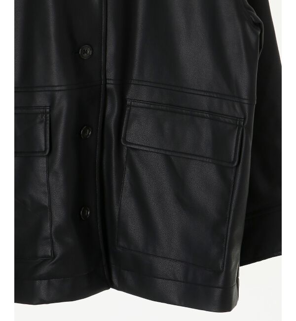  「ステンカラー合皮ジャケット」|その他|