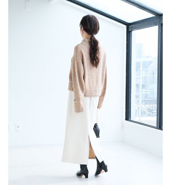  「ミックスカラーハイネックニット」|ニット・セーター|