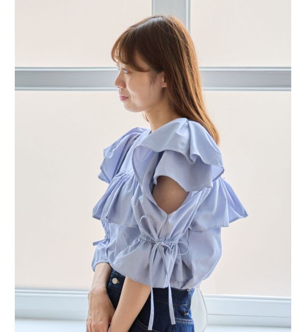 MAJESTICLEGON「キャンディスリーブフリルブラウス」|シャツ・ブラウス|