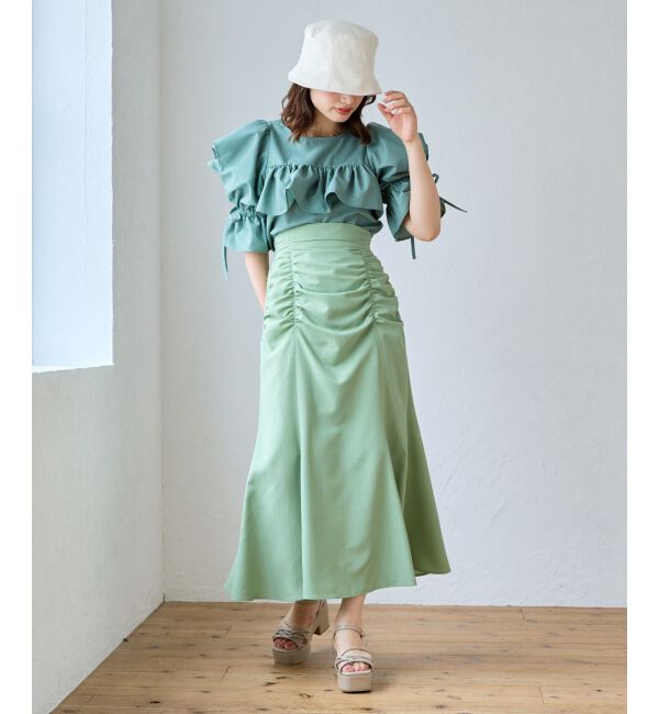 MAJESTICLEGON「キャンディスリーブフリルブラウス」|シャツ・ブラウス|