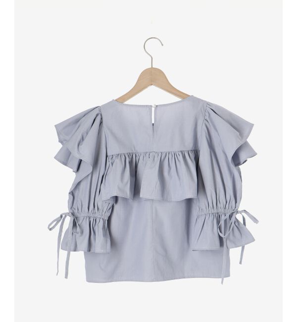 MAJESTICLEGON「キャンディスリーブフリルブラウス」|シャツ・ブラウス|