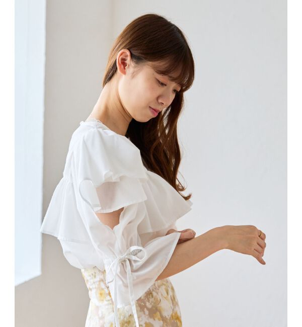 MAJESTICLEGON「キャンディスリーブフリルブラウス」|シャツ・ブラウス|