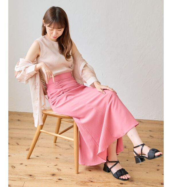 MAJESTICLEGON「ギャザーマーメイドスカート」|スカート|ピンク