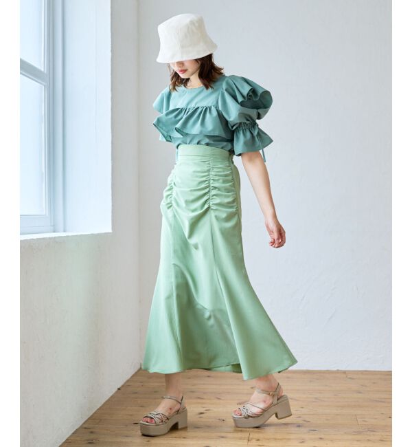 MAJESTICLEGON「ギャザーマーメイドスカート」|スカート|