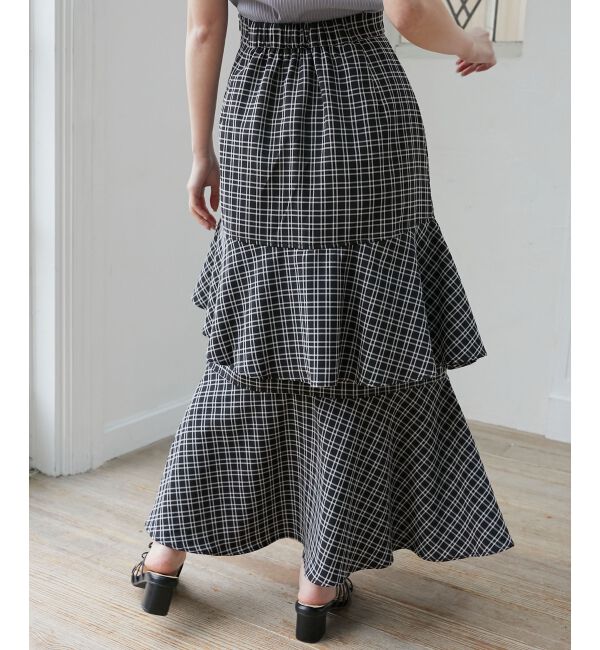  「フリルデザインスリットスカート」|スカート|