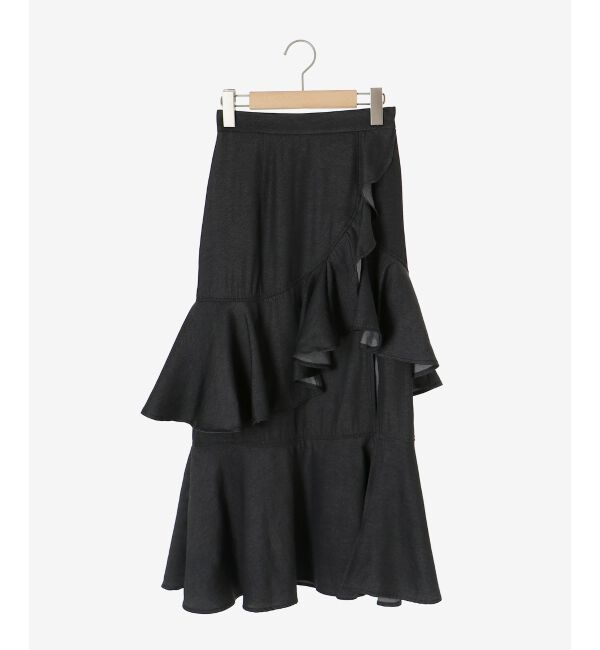  「フリルデザインスリットスカート」|スカート|