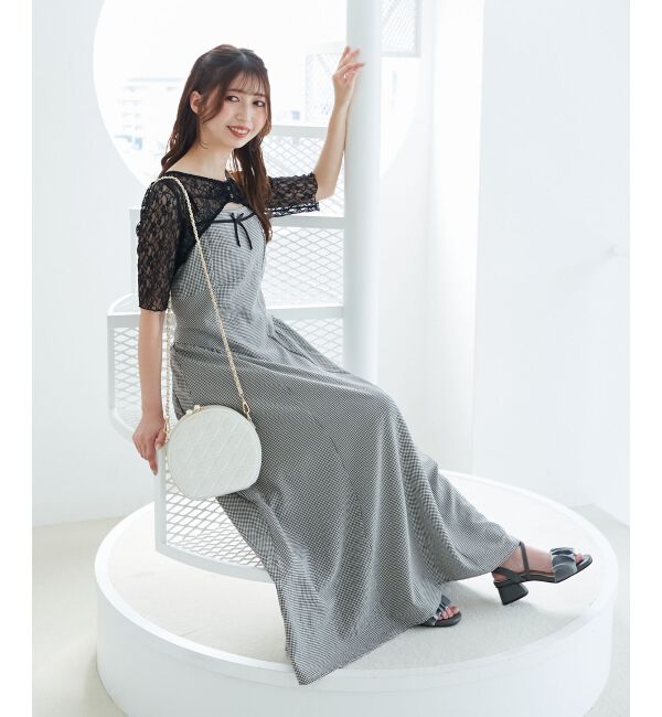  「トップスセットデコルテオープンワンピ」|ワンピース|