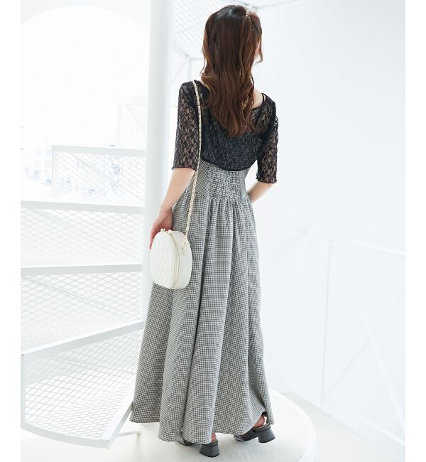  「トップスセットデコルテオープンワンピ」|ワンピース|