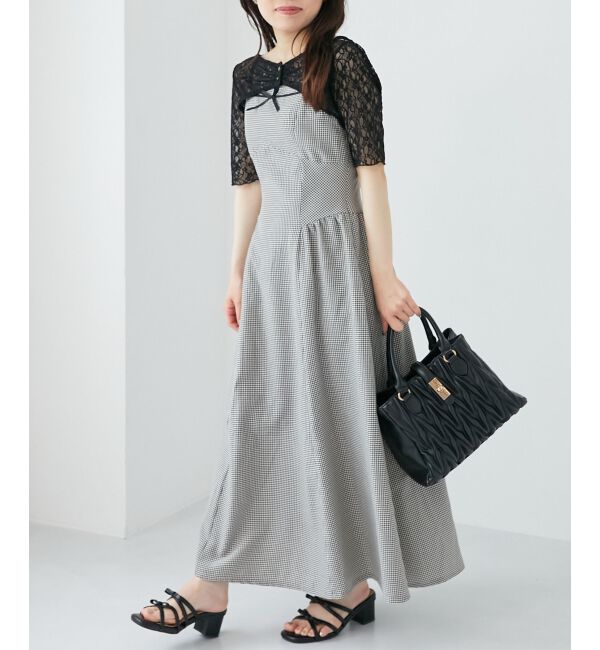  「トップスセットデコルテオープンワンピ」|ワンピース|