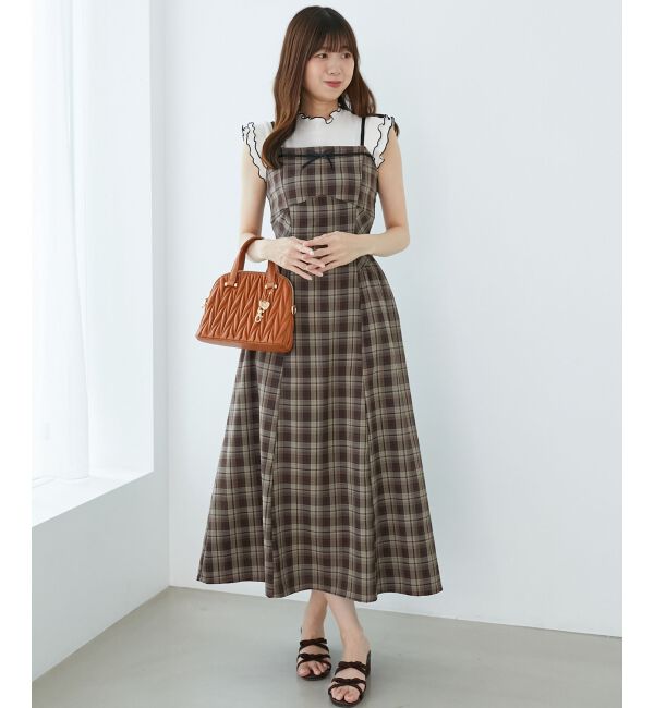  「トップスセットデコルテオープンワンピ」|ワンピース|