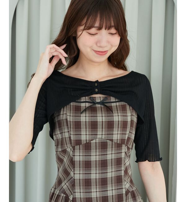  「トップスセットデコルテオープンワンピ」|ワンピース|