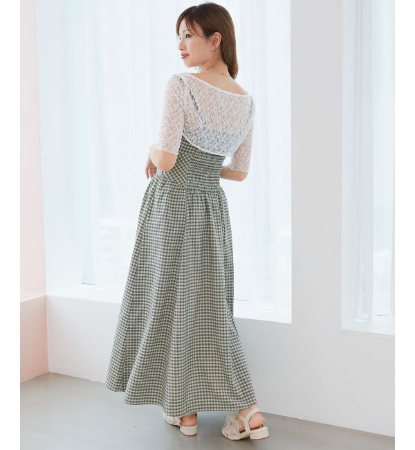  「トップスセットデコルテオープンワンピ」|ワンピース|