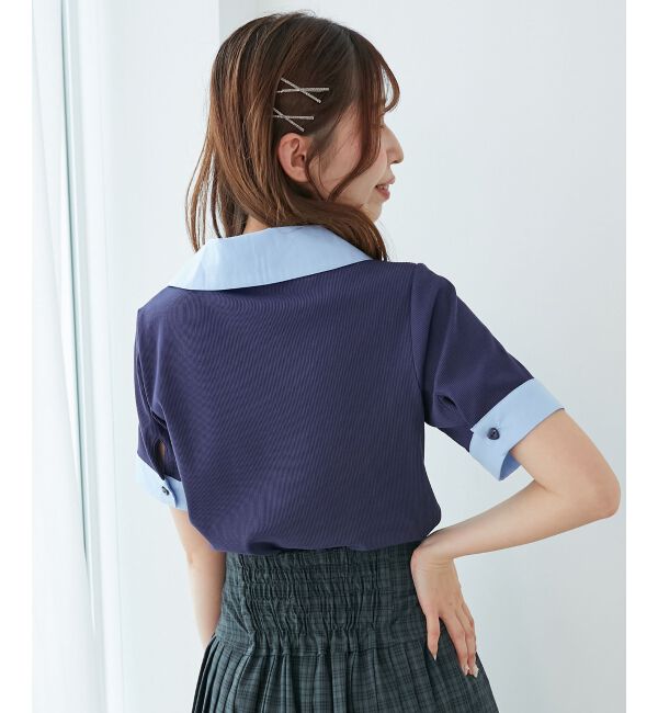  「シャツドッキングカットトップス」|Tシャツ・カットソー|