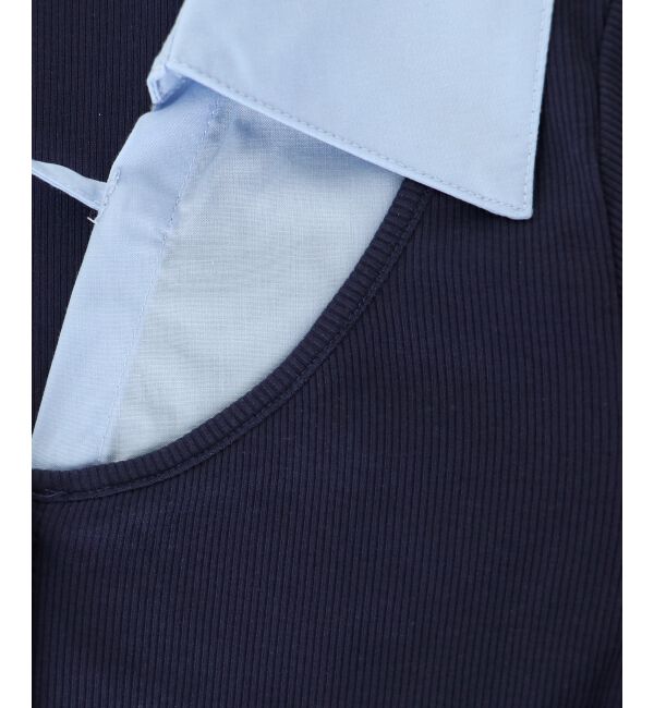  「シャツドッキングカットトップス」|Tシャツ・カットソー|