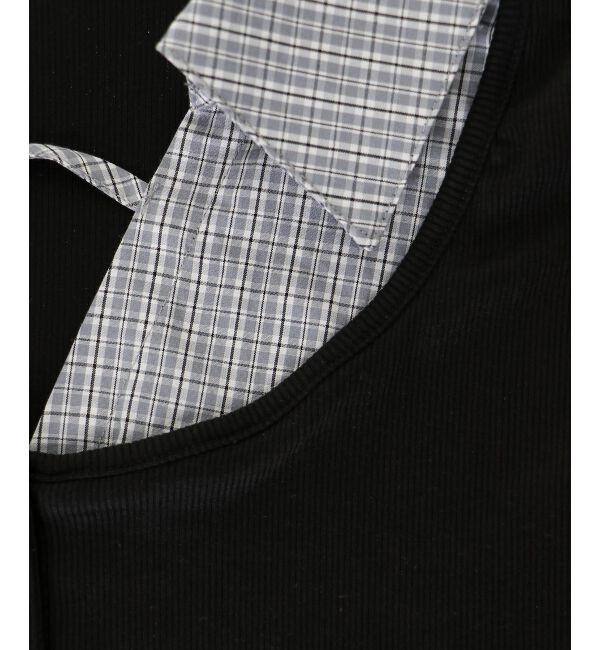  「シャツドッキングカットトップス」|Tシャツ・カットソー|