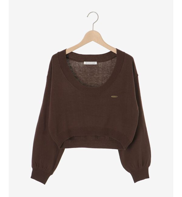  「襟付ノースリニットセットオフショルニット」|ニット・セーター|