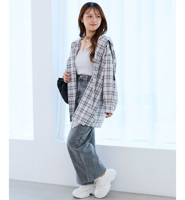  「フード付きルーズシャツ」|シャツ・ブラウス|