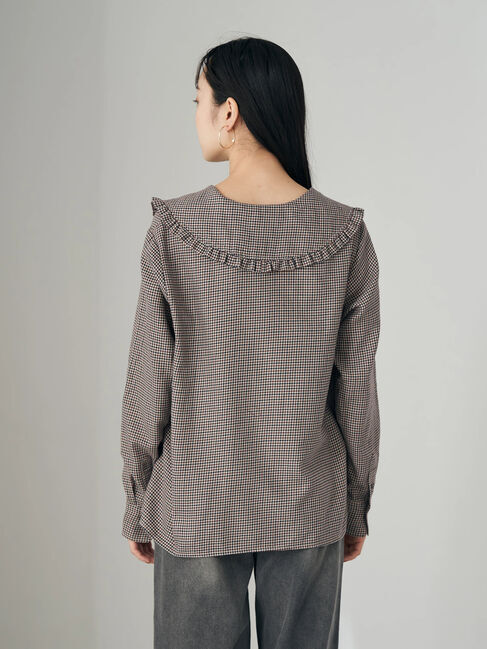 earth music&ecology「BIG衿フリルブラウス」|シャツ・ブラウス|