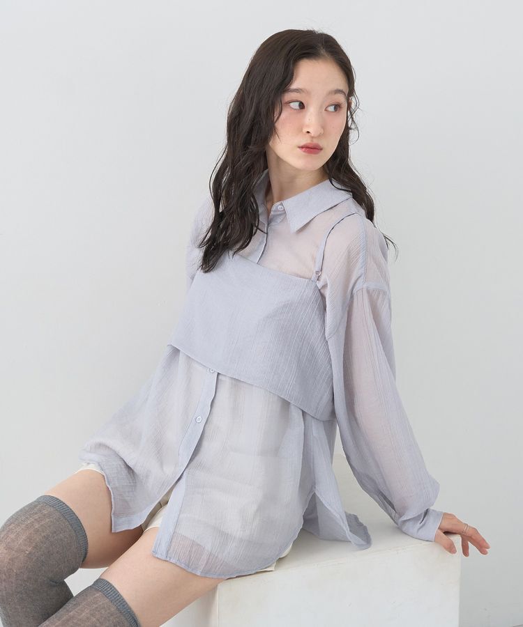 earth music&ecology「SET2点シャツ＋ビスチェ」|シャツ・ブラウス|