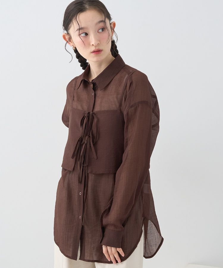 earth music&ecology「SET2点シャツ＋ビスチェ」|シャツ・ブラウス|