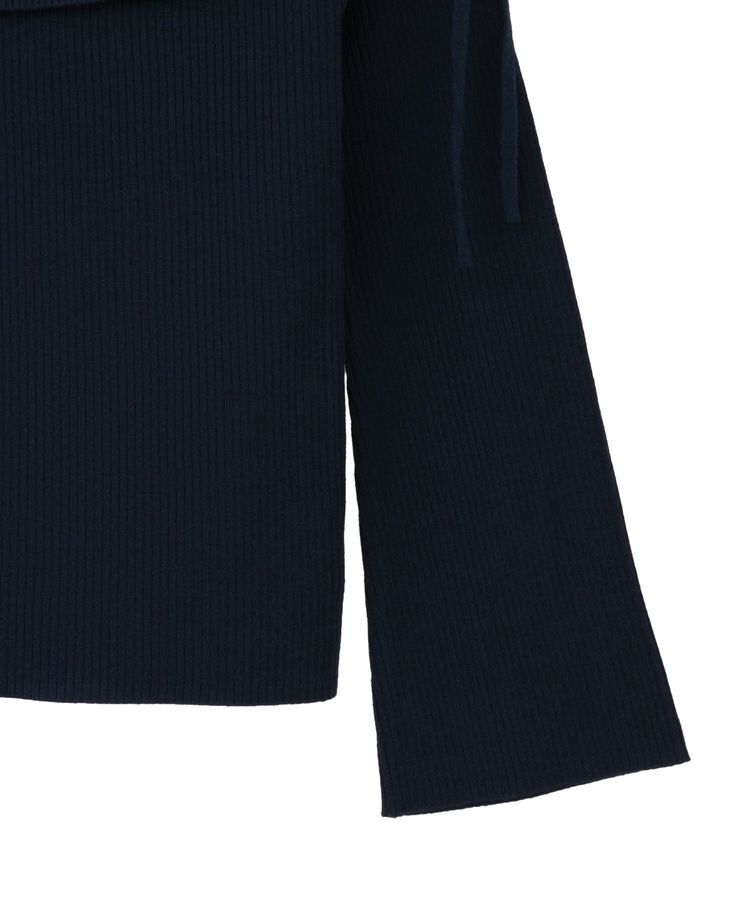 earth music&ecology「リボンギャザーオフショルニットプルオーバー」|ニット・セーター|